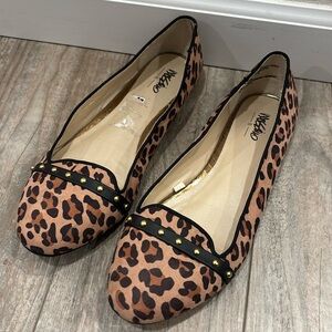MOSSIMO Voneta Leopard Ballet Flats Size 8